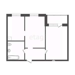 2-к квартира, вторичка, 46м2, 3/9 этаж