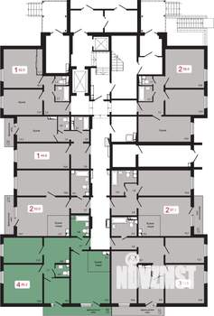 4-к квартира, строящийся дом, 85м2, 1/17 этаж
