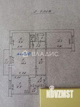 3-к квартира, вторичка, 68м2, 2/10 этаж