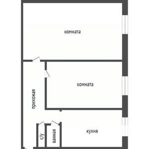 2-к квартира, вторичка, 48м2, 2/5 этаж