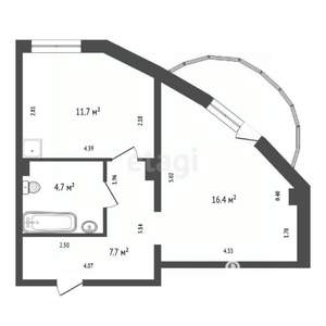 1-к квартира, вторичка, 41м2, 15/18 этаж