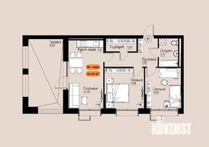 3-к квартира, вторичка, 62м2, 6/17 этаж