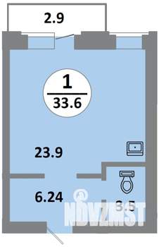 1-к квартира, строящийся дом, 34м2, 5/14 этаж