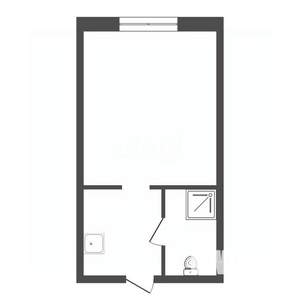 Студия квартира, вторичка, 17м2, 1/5 этаж
