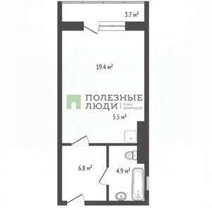 Студия квартира, вторичка, 35м2, 15/17 этаж