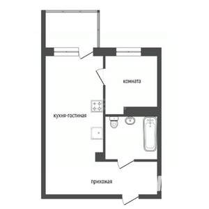 1-к квартира, вторичка, 26м2, 13/19 этаж