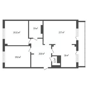 3-к квартира, вторичка, 115м2, 3/10 этаж