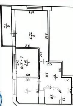 2-к квартира, вторичка, 58м2, 21/25 этаж