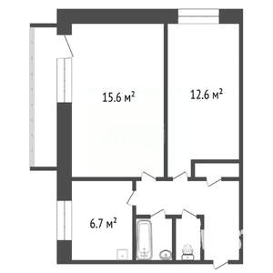2-к квартира, вторичка, 44м2, 8/9 этаж