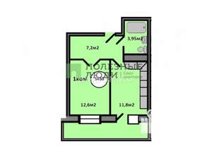 1-к квартира, вторичка, 39м2, 2/25 этаж