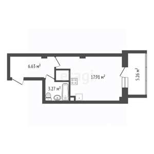 Студия квартира, вторичка, 29м2, 3/19 этаж