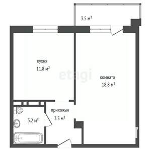 1-к квартира, вторичка, 36м2, 14/24 этаж
