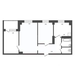 3-к квартира, вторичка, 55м2, 6/9 этаж