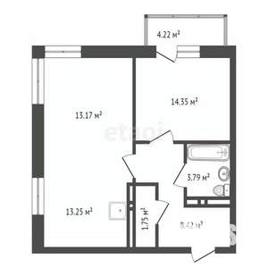 2-к квартира, вторичка, 56м2, 4/23 этаж