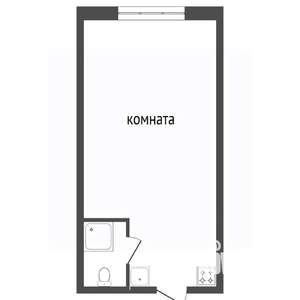 Студия квартира, вторичка, 14м2, 1/5 этаж