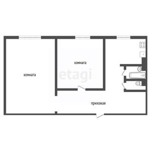 2-к квартира, вторичка, 45м2, 1/5 этаж