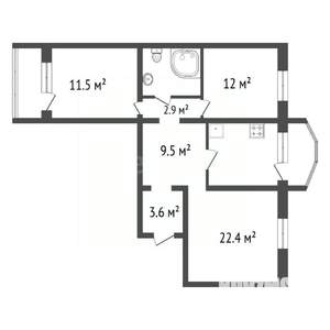 3-к квартира, вторичка, 80м2, 10/10 этаж