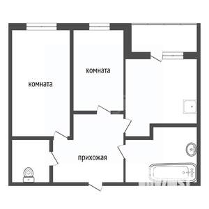 2-к квартира, вторичка, 52м2, 10/17 этаж