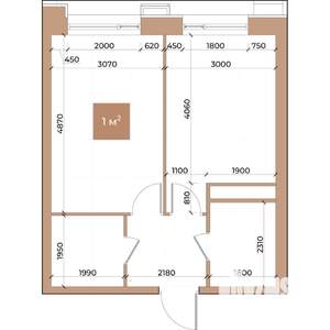 1-к квартира, строящийся дом, 39м2, 8/24 этаж