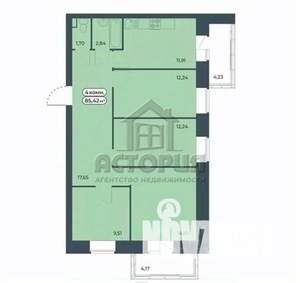 4-к квартира, вторичка, 85м2, 6/9 этаж