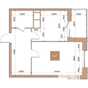 1-к квартира, вторичка, 46м2, 2/24 этаж