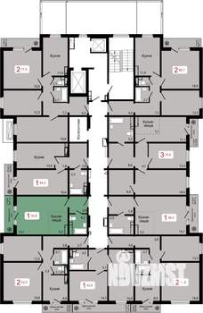 1-к квартира, вторичка, 35м2, 4/17 этаж