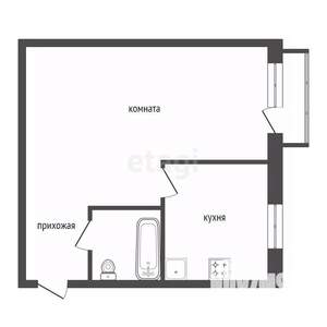 1-к квартира, вторичка, 31м2, 5/5 этаж