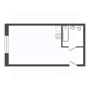 Студия квартира, вторичка, 17м2, 5/5 этаж
