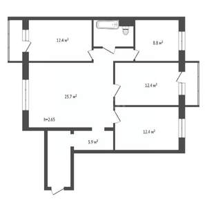 4-к квартира, вторичка, 83м2, 10/10 этаж