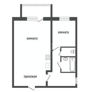 2-к квартира, вторичка, 41м2, 9/10 этаж