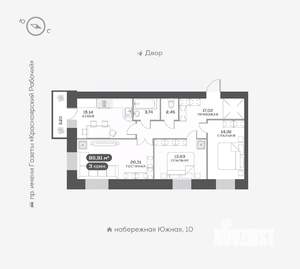 3-к квартира, вторичка, 88м2, 4/16 этаж