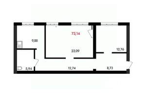 2-к квартира, вторичка, 73м2, 5/18 этаж