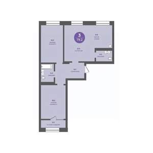 3-к квартира, вторичка, 79м2, 10/24 этаж