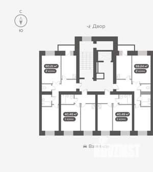 2-к квартира, вторичка, 60м2, 2/16 этаж