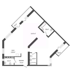 4-к квартира, сданный дом, 164м2, 8/14 этаж