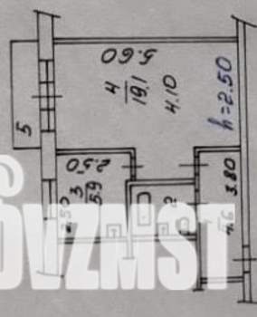 1-к квартира, вторичка, 33м2, 3/5 этаж