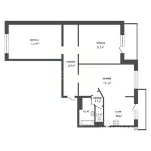 3-к квартира, вторичка, 59м2, 8/9 этаж