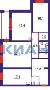 3-к квартира, вторичка, 120м2, 1/9 этаж