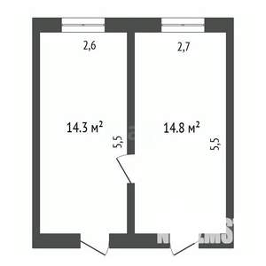 Студия квартира, вторичка, 29м2, 1/2 этаж