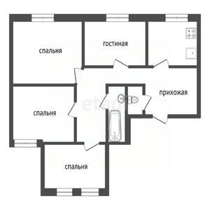 4-к квартира, вторичка, 110м2, 8/16 этаж