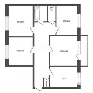 4-к квартира, вторичка, 79м2, 10/10 этаж