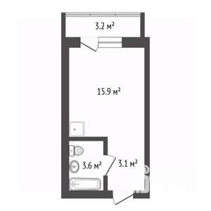 Студия квартира, вторичка, 24м2, 5/14 этаж