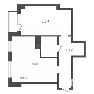 2-к квартира, вторичка, 65м2, 2/17 этаж