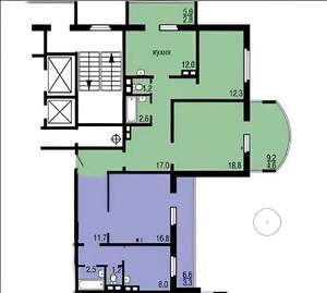 4-к квартира, вторичка, 104м2, 16/18 этаж