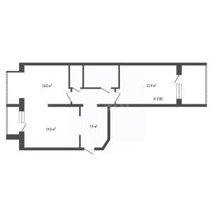 2-к квартира, вторичка, 65м2, 6/9 этаж