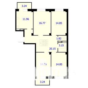 4-к квартира, вторичка, 100м2, 6/9 этаж