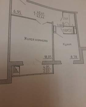 1-к квартира, вторичка, 40м2, 14/14 этаж