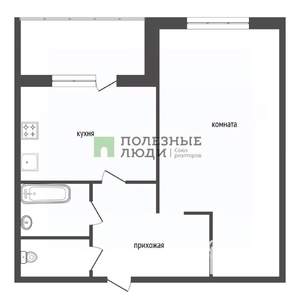 1-к квартира, вторичка, 36м2, 9/9 этаж