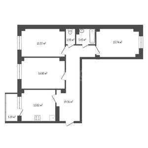 3-к квартира, вторичка, 86м2, 5/9 этаж