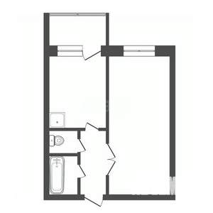 1-к квартира, вторичка, 43м2, 2/10 этаж